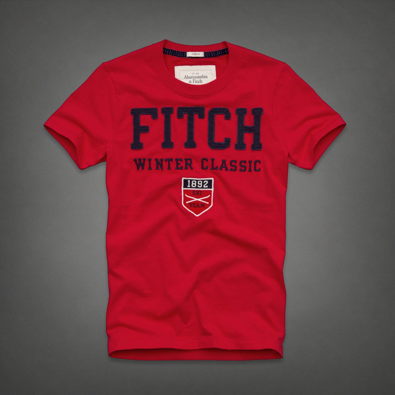 Abercrombie Fitch Hombres De Cuello Redondo Corto Remera AF5147